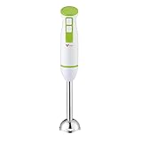 Batidora de mano de acero inoxidable, 2 velocidades - 200W - batidora de varilla con pie desmontable